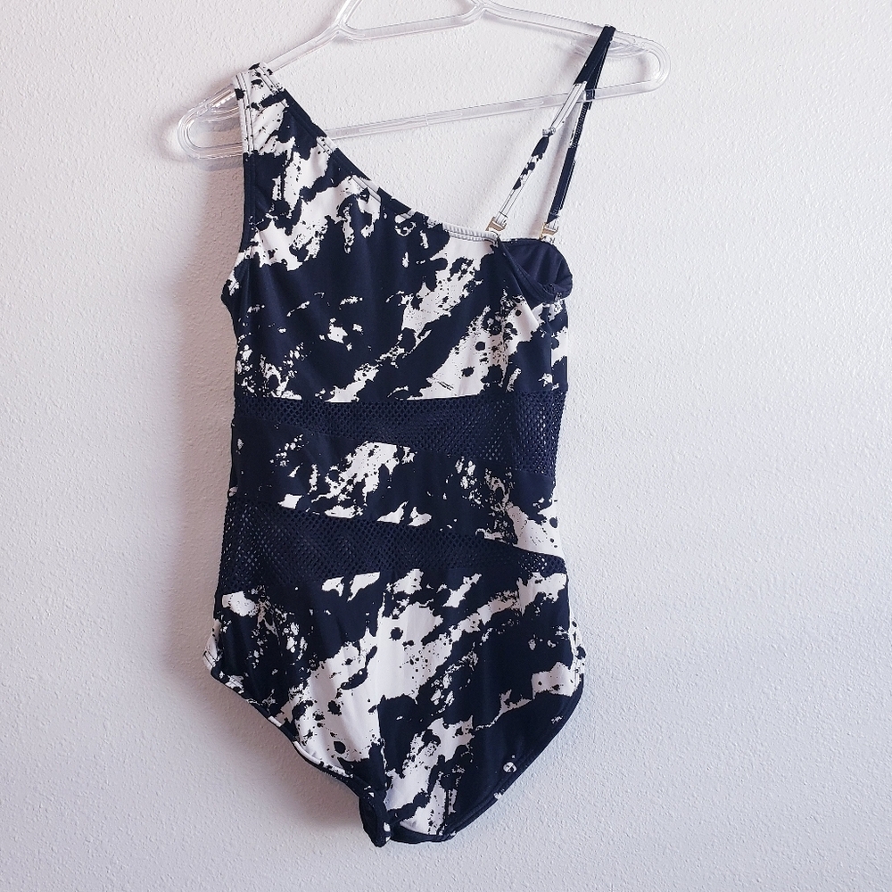 Carmen Marc Valvo Open Mesh Full Swim